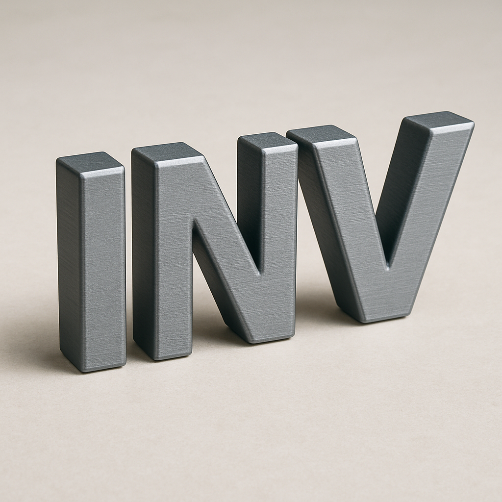 Lettering Invi 3D Printing services, INV